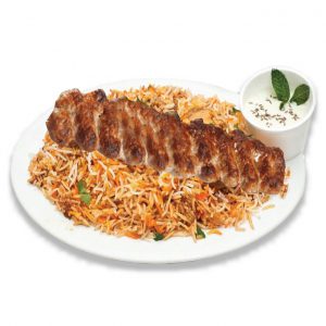 Beef Kabab With Biryani Plate