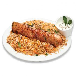 Chicken Kabab With Biryani Plate