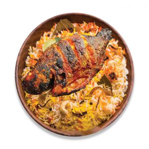 Grill Fish Biryani Plate